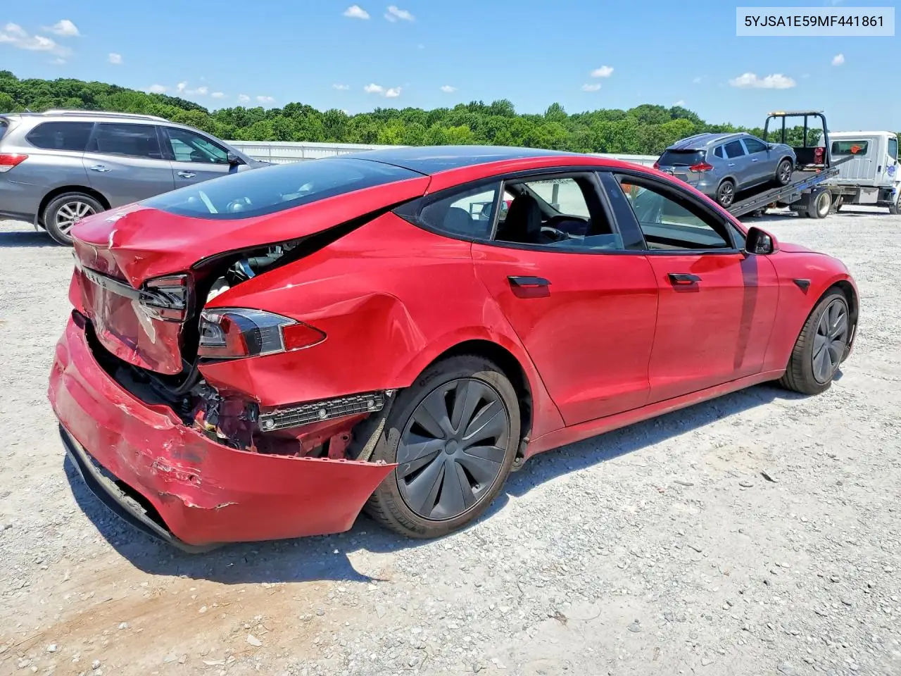 2021 Tesla Model S VIN: 5YJSA1E59MF441861 Lot: 57868216