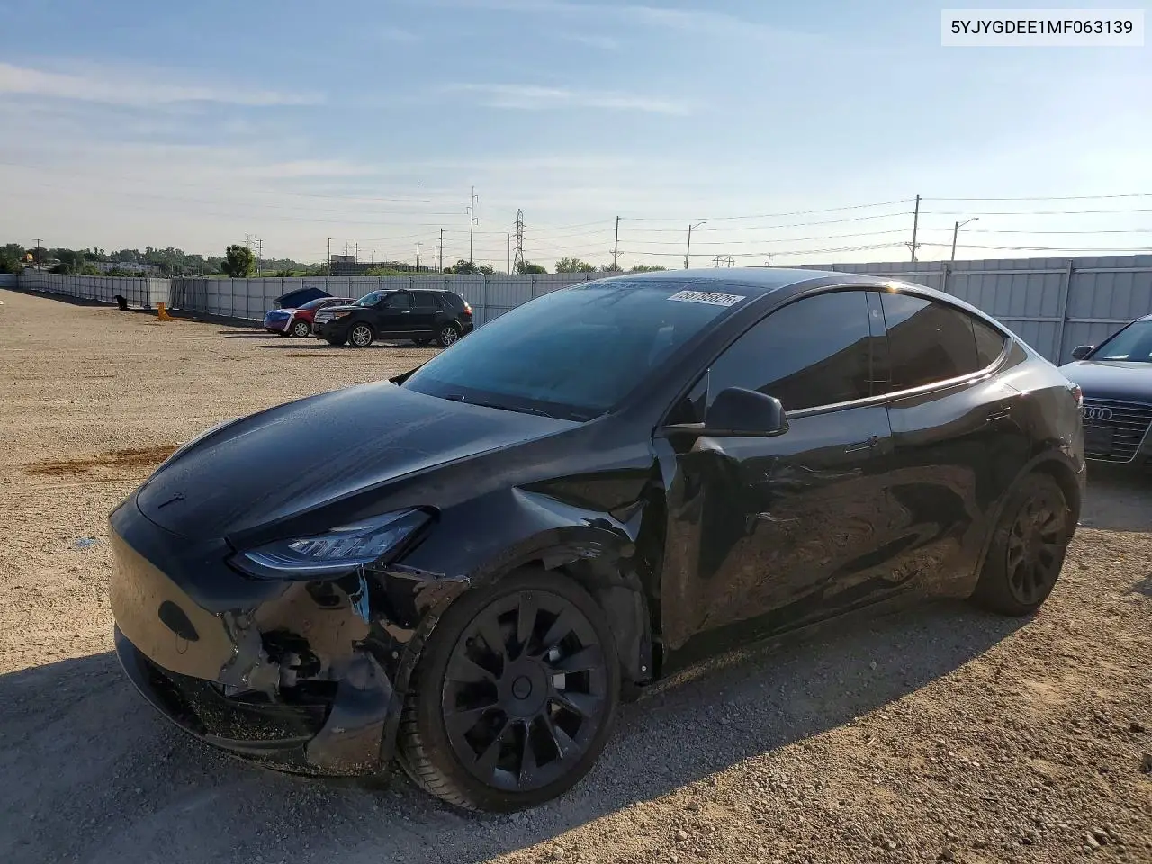 2021 Tesla Model Y VIN: 5YJYGDEE1MF063139 Lot: 58795826