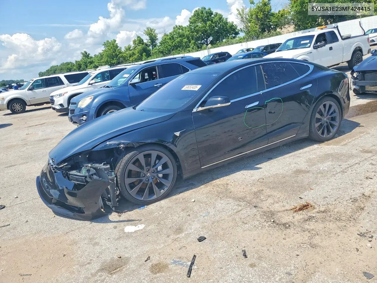 2021 Tesla Model S VIN: 5YJSA1E23MF424415 Lot: 59653406