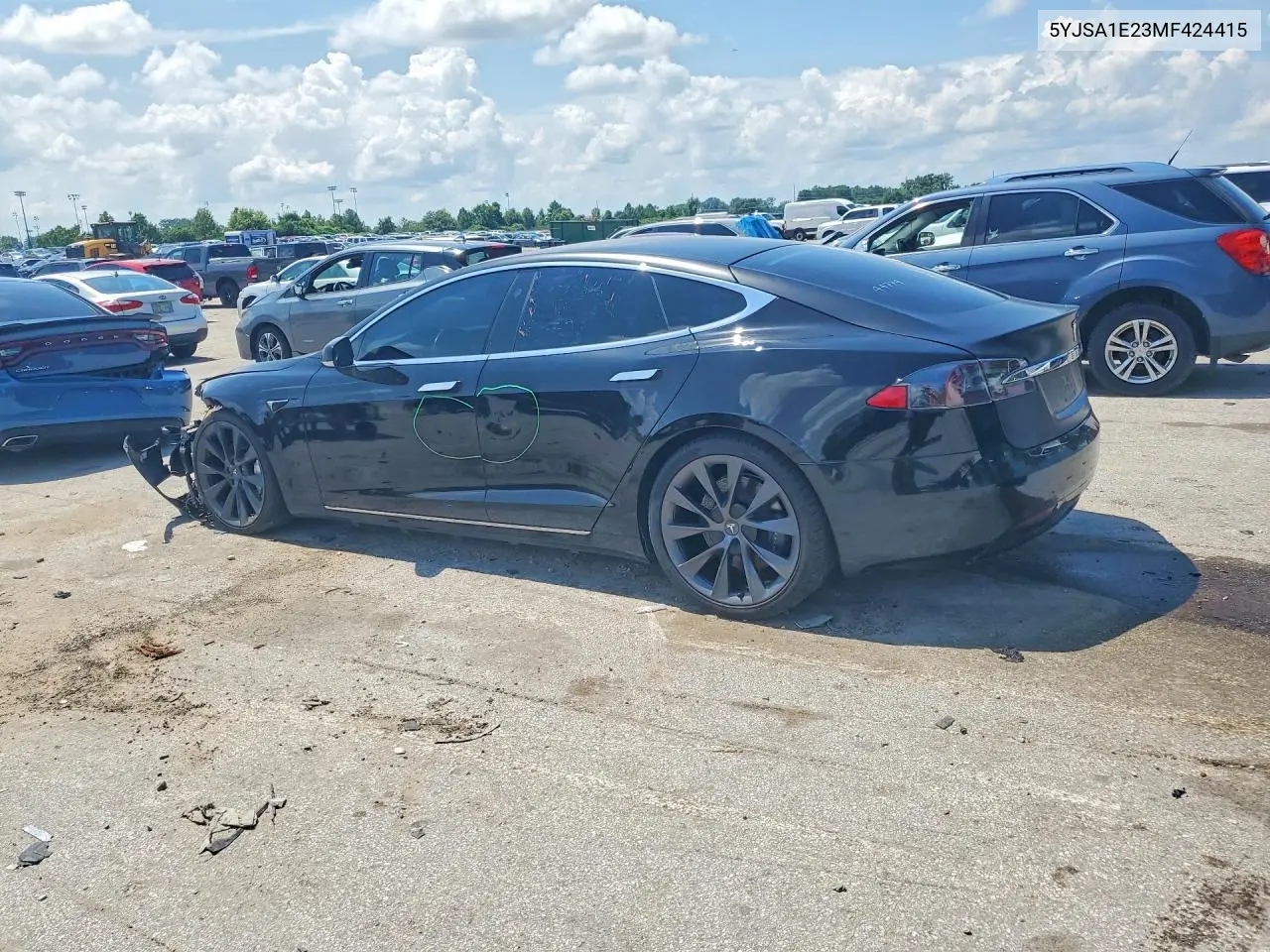 2021 Tesla Model S VIN: 5YJSA1E23MF424415 Lot: 59653406