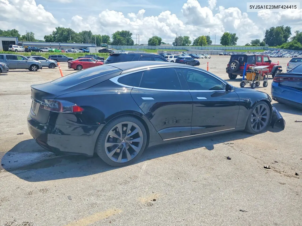 2021 Tesla Model S VIN: 5YJSA1E23MF424415 Lot: 59653406