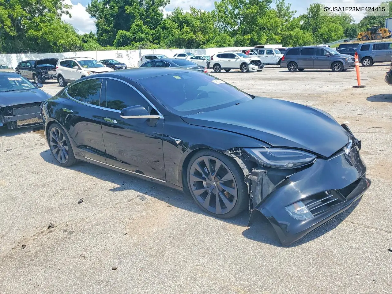 2021 Tesla Model S VIN: 5YJSA1E23MF424415 Lot: 59653406