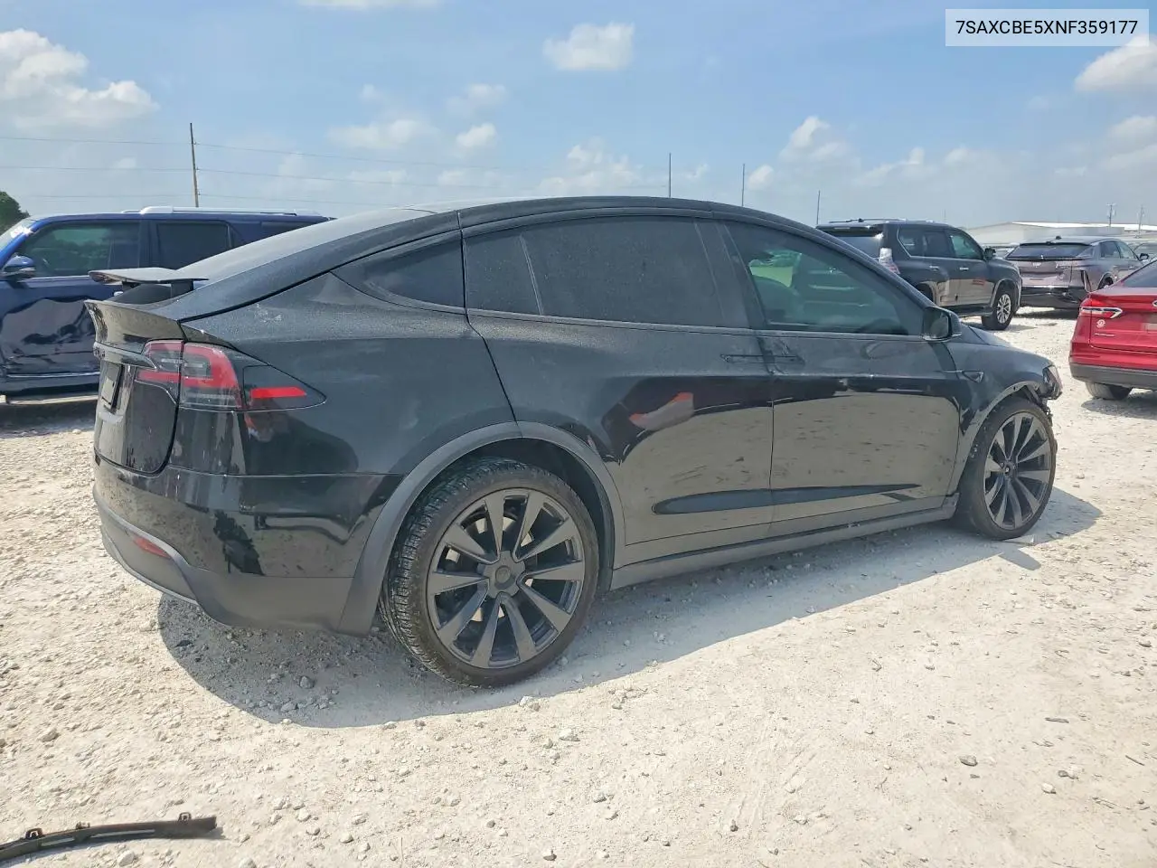 2022 Tesla Model X VIN: 7SAXCBE5XNF359177 Lot: 55320386