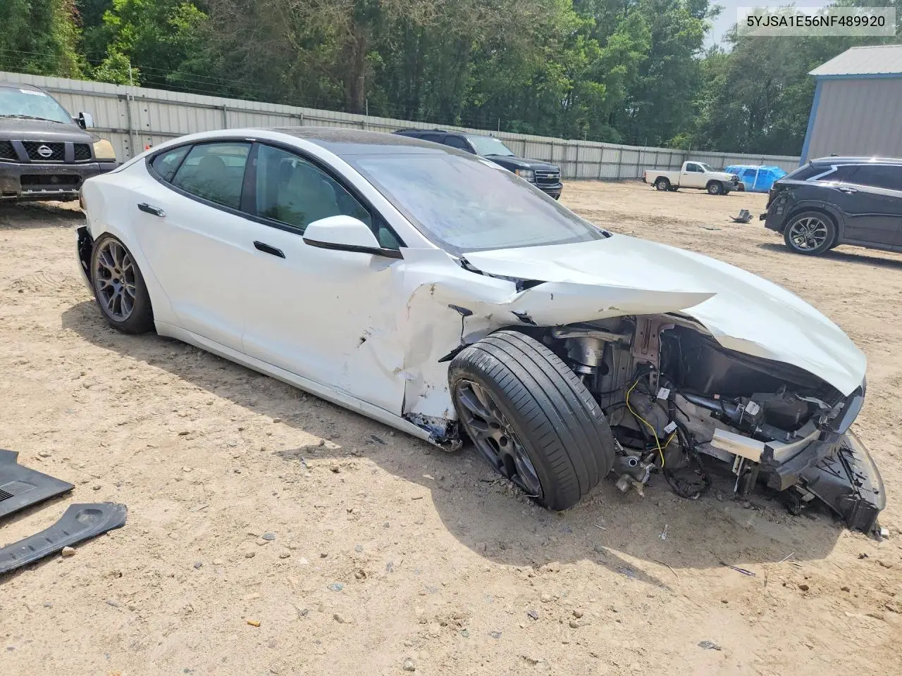 2022 Tesla Model S VIN: 5YJSA1E56NF489920 Lot: 55351536