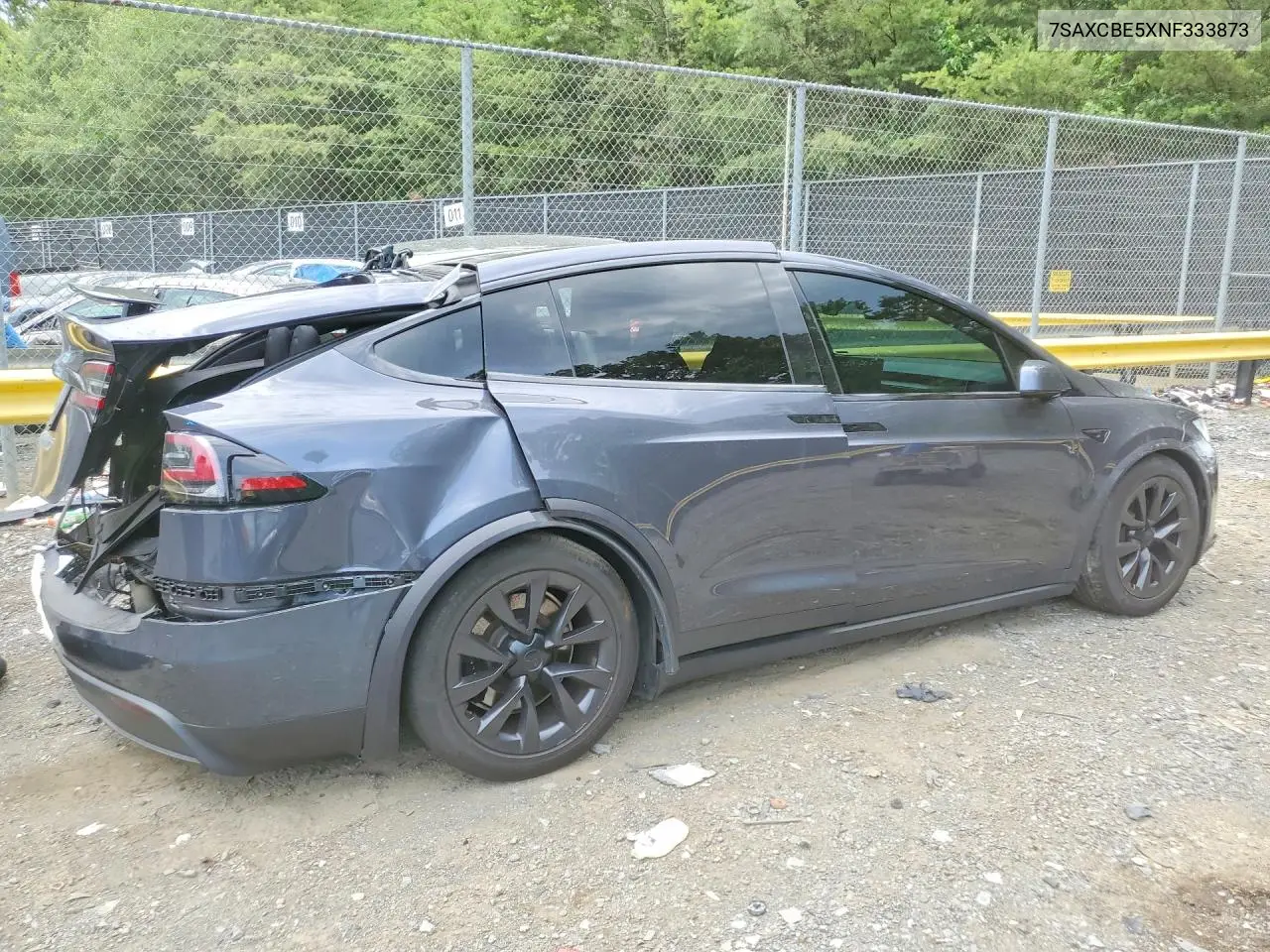 2022 Tesla Model X VIN: 7SAXCBE5XNF333873 Lot: 56158656