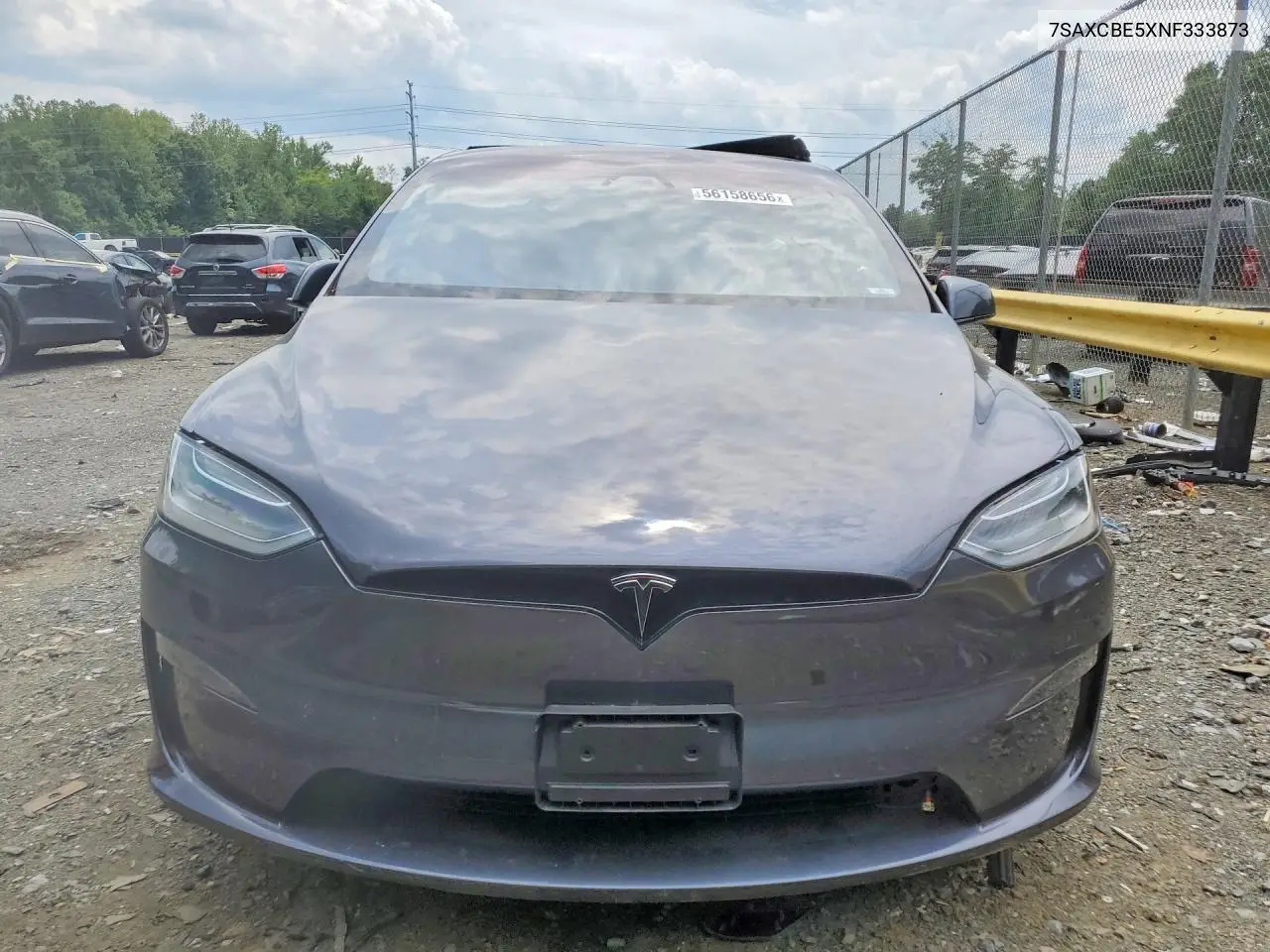 2022 Tesla Model X VIN: 7SAXCBE5XNF333873 Lot: 56158656
