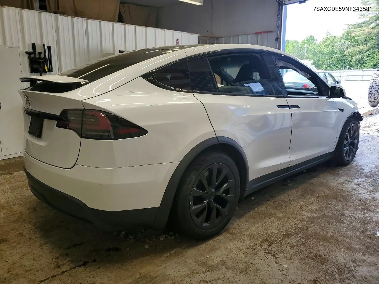 2022 Tesla Model X VIN: 7SAXCDE59NF343581 Lot: 56545636