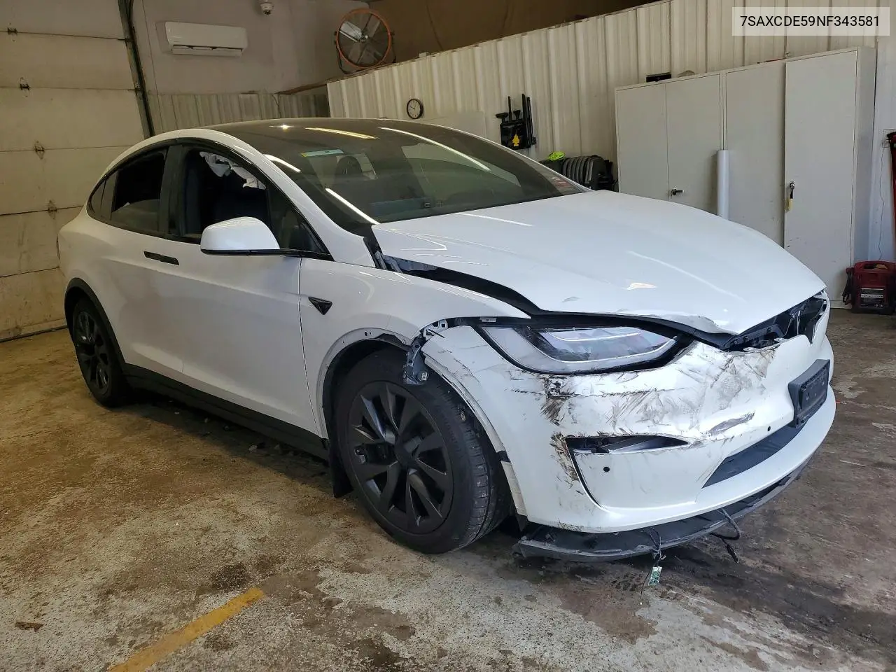 2022 Tesla Model X VIN: 7SAXCDE59NF343581 Lot: 56545636