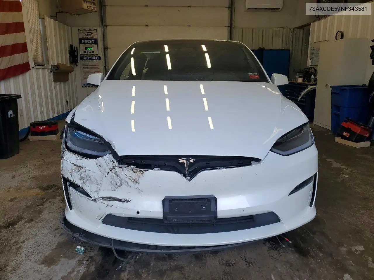 2022 Tesla Model X VIN: 7SAXCDE59NF343581 Lot: 56545636