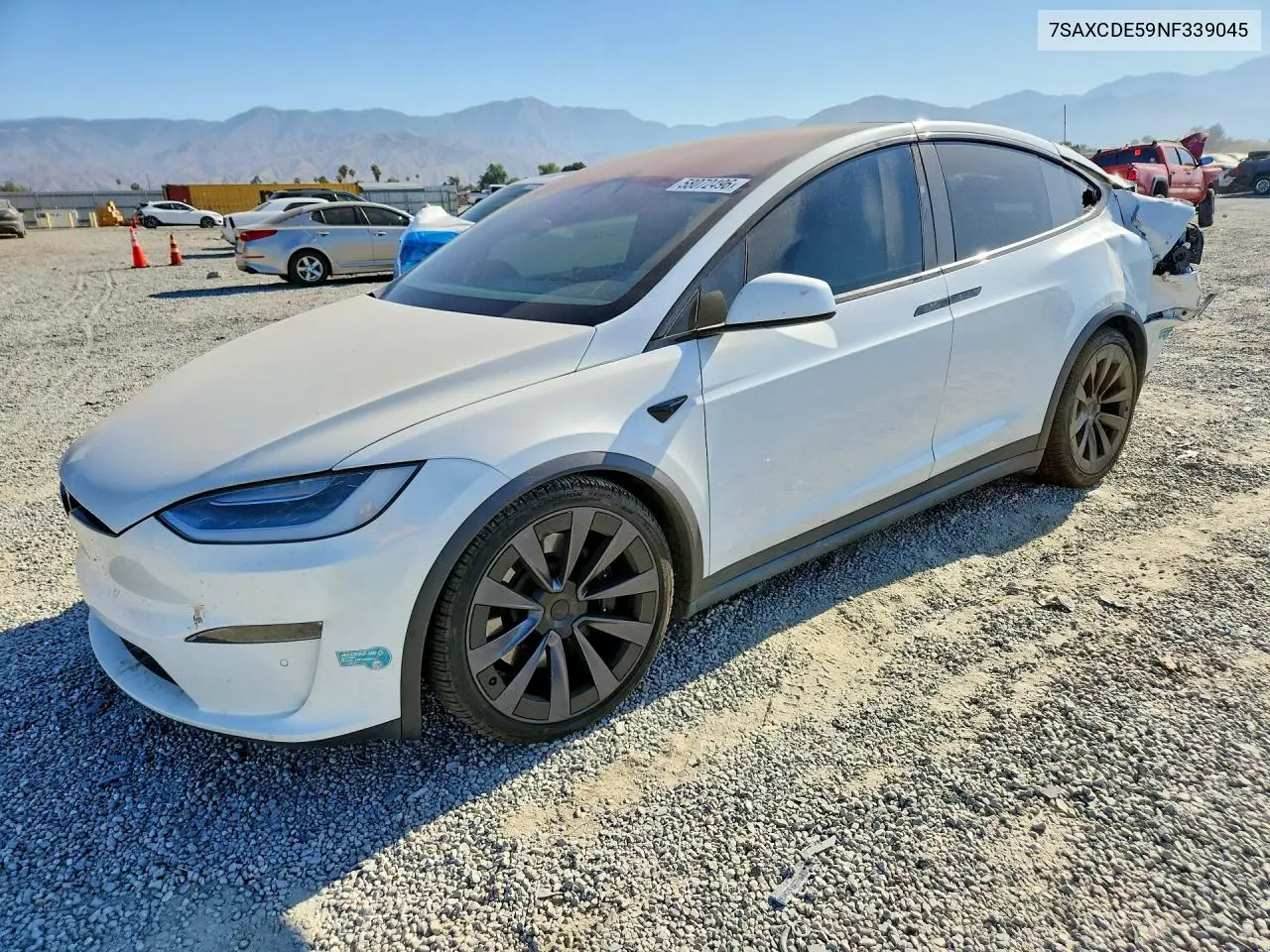 2022 Tesla Model X VIN: 7SAXCDE59NF339045 Lot: 58072496