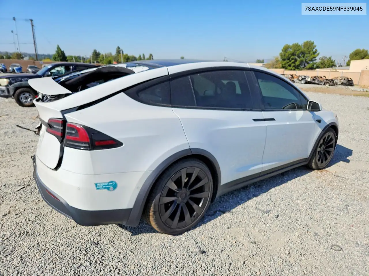 2022 Tesla Model X VIN: 7SAXCDE59NF339045 Lot: 58072496