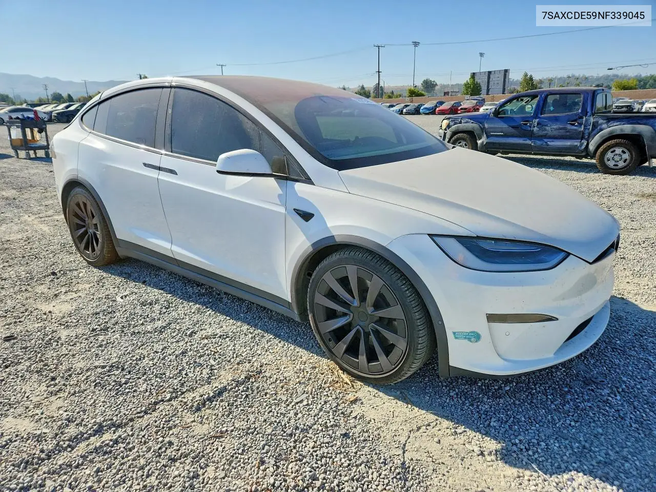 2022 Tesla Model X VIN: 7SAXCDE59NF339045 Lot: 58072496
