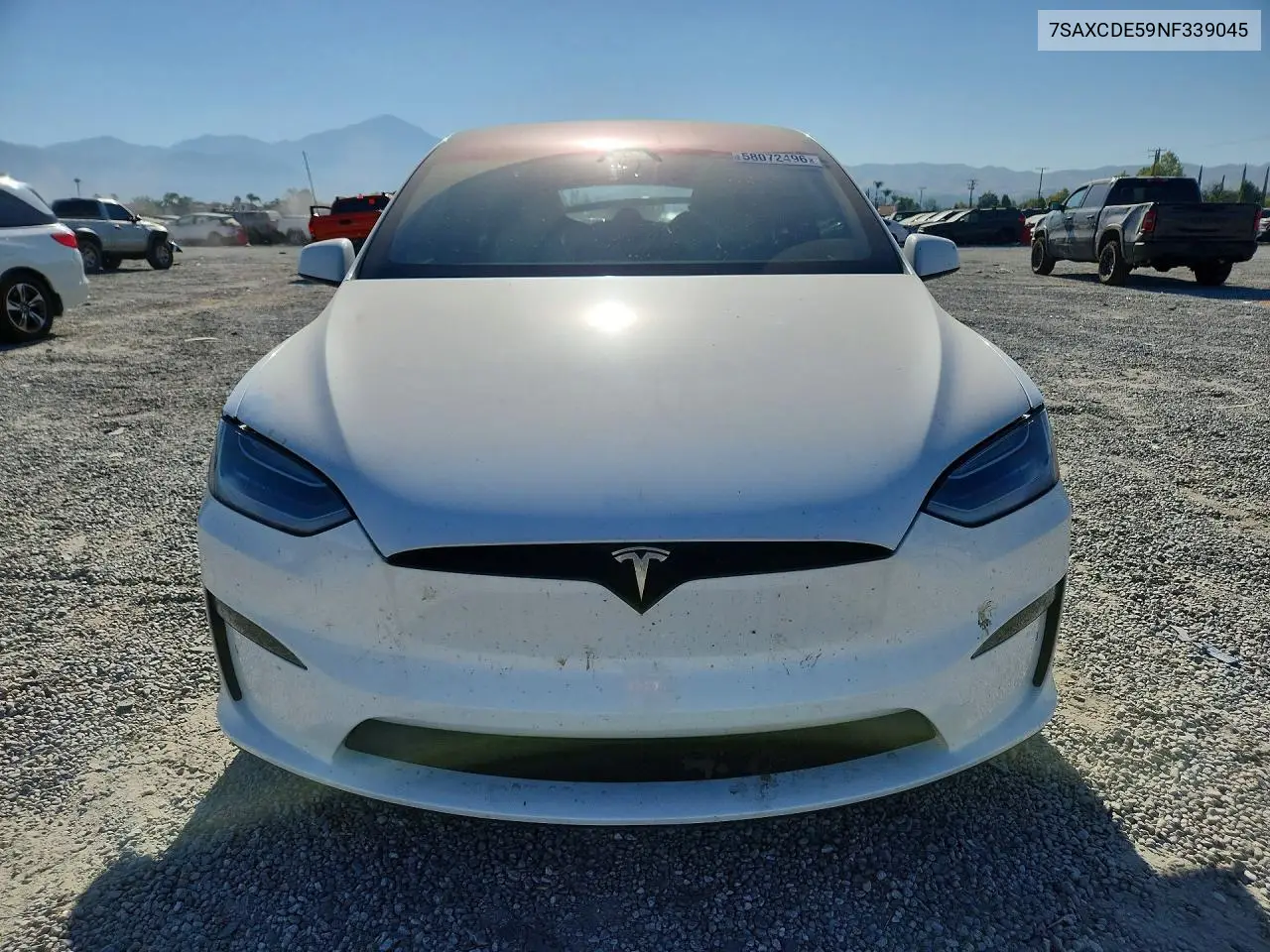 2022 Tesla Model X VIN: 7SAXCDE59NF339045 Lot: 58072496