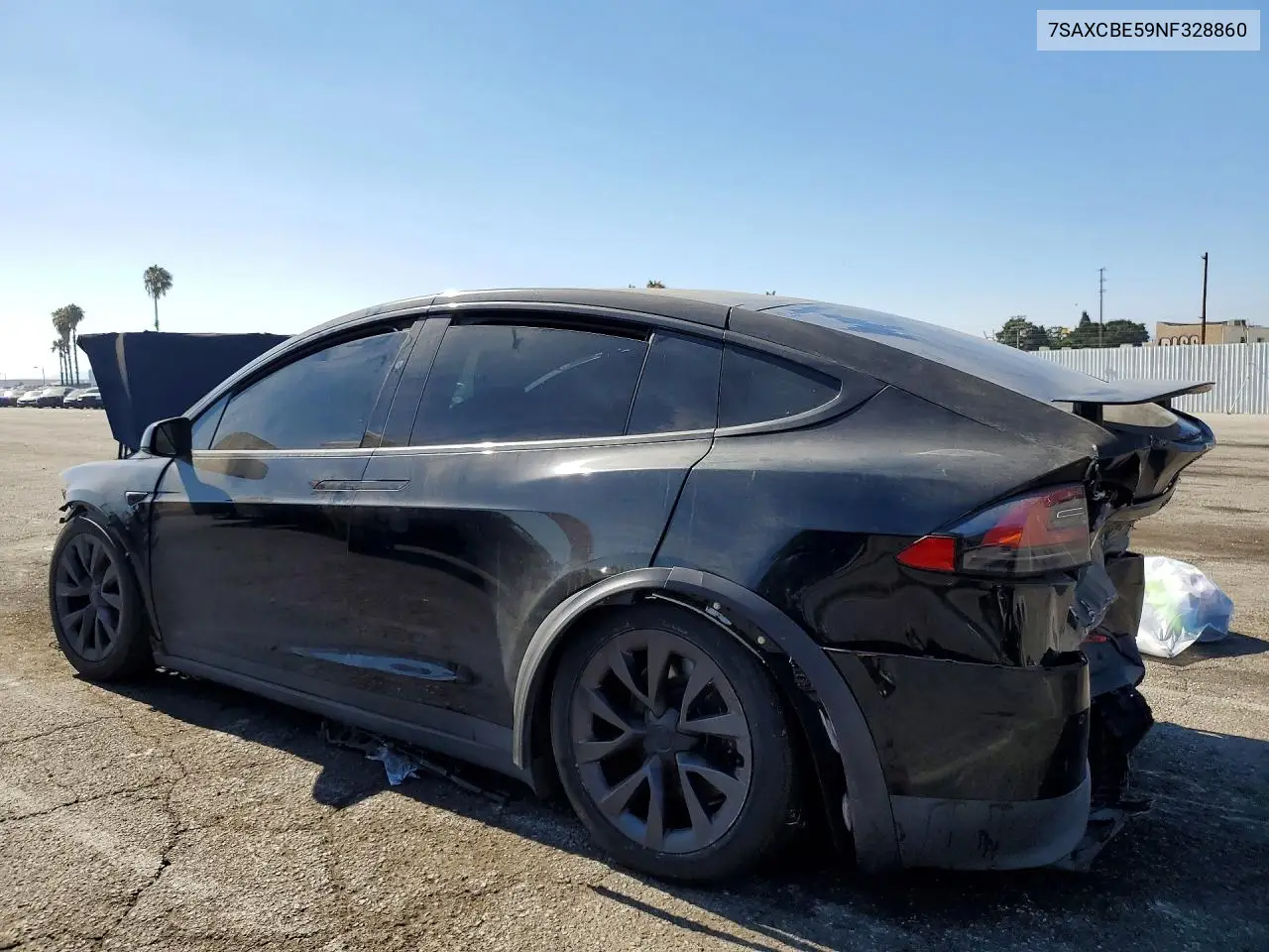 2022 Tesla Model X VIN: 7SAXCBE59NF328860 Lot: 59118486