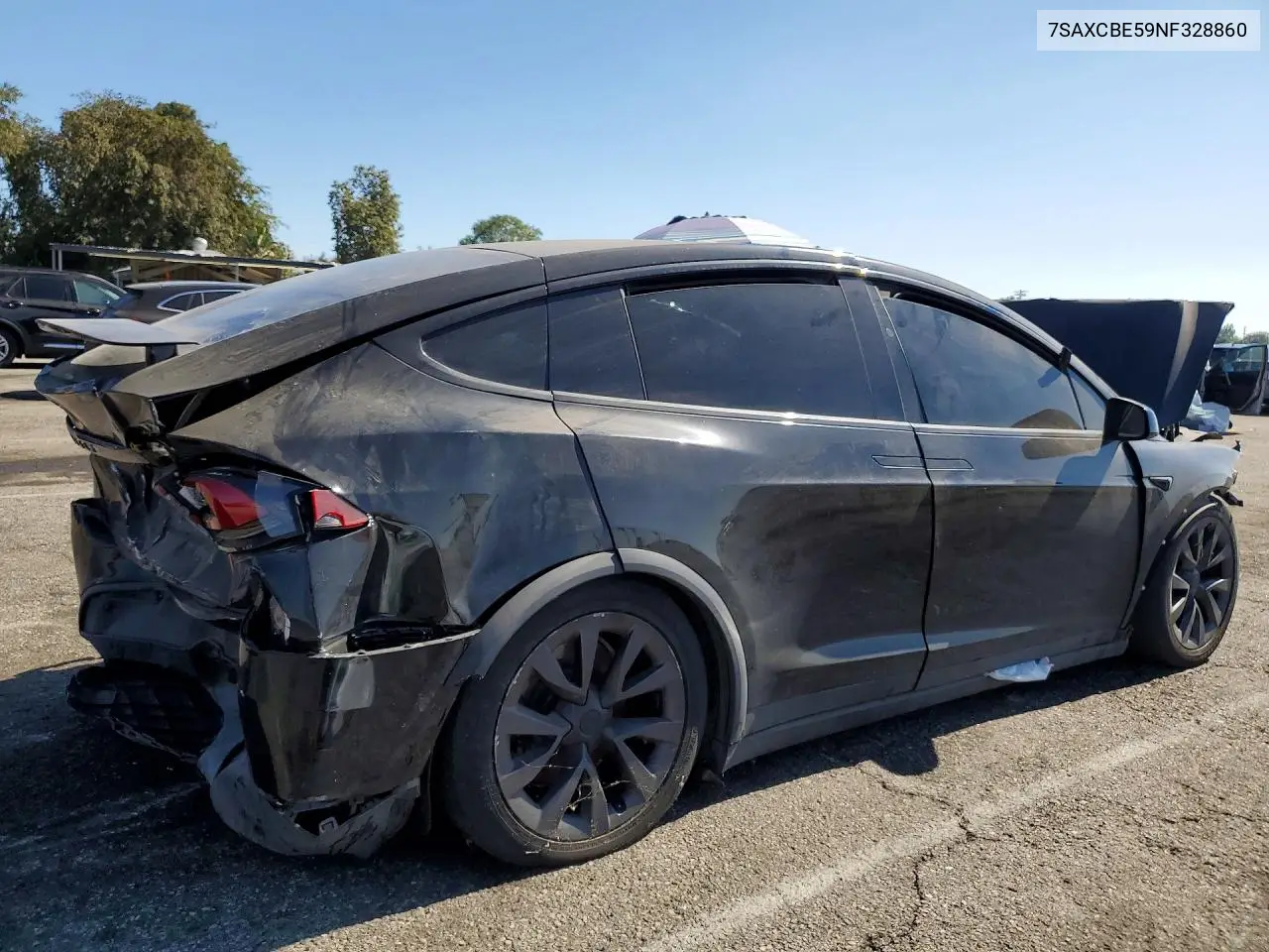2022 Tesla Model X VIN: 7SAXCBE59NF328860 Lot: 59118486