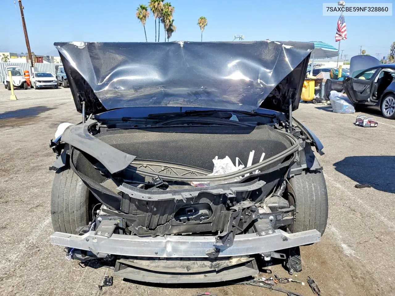 2022 Tesla Model X VIN: 7SAXCBE59NF328860 Lot: 59118486