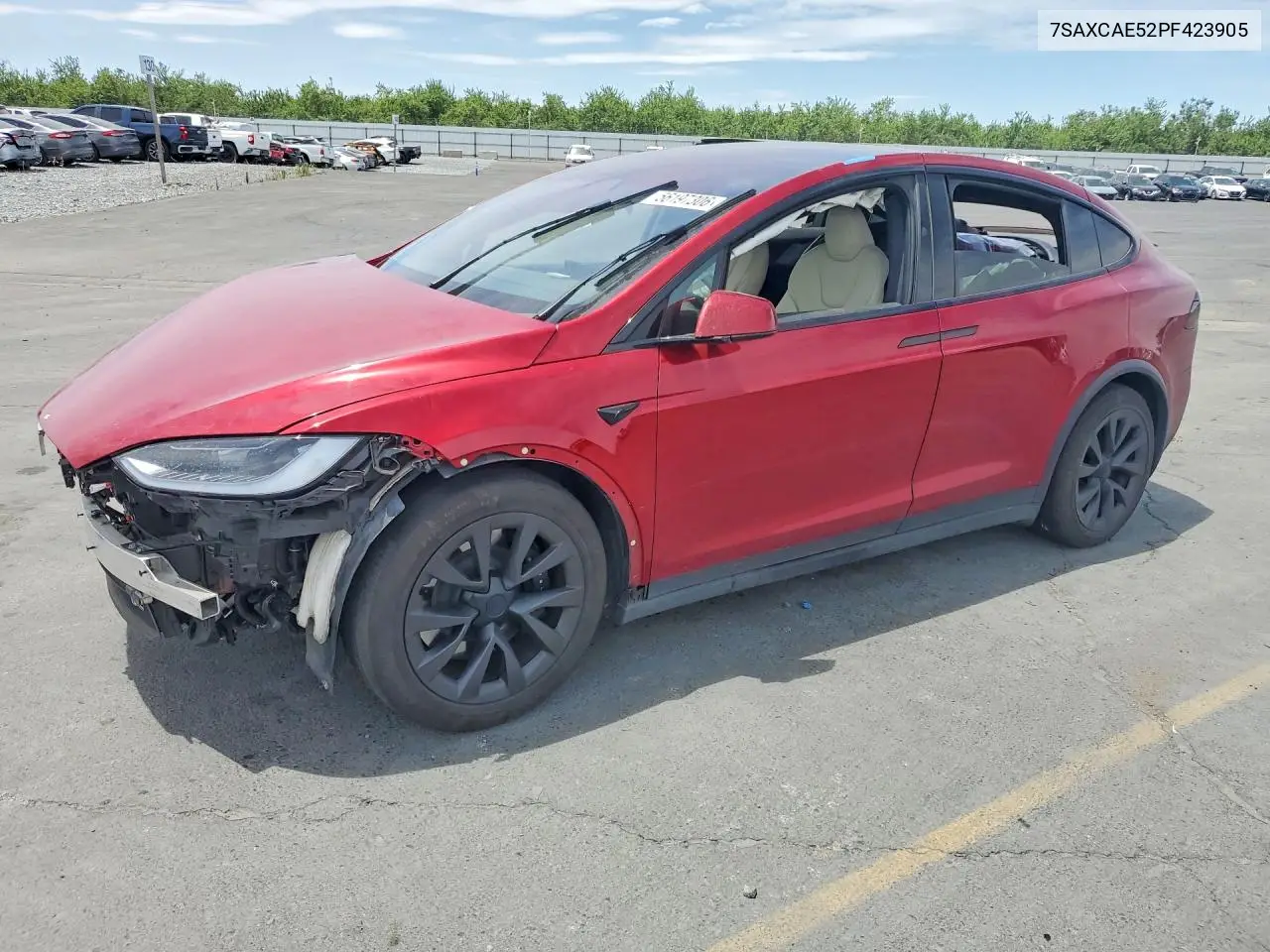 2023 Tesla Model X VIN: 7SAXCAE52PF423905 Lot: 56197306