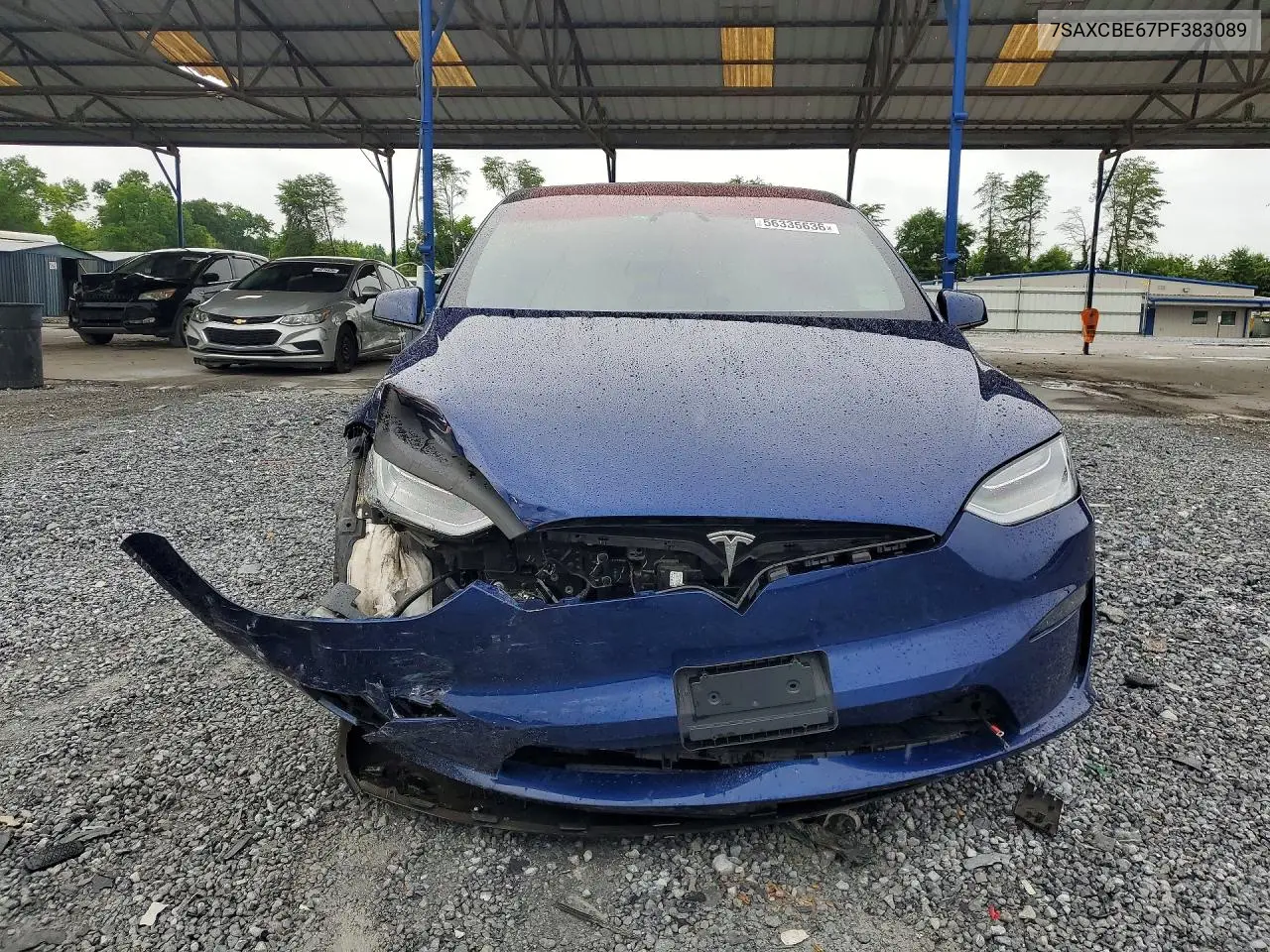 2023 Tesla Model X VIN: 7SAXCBE67PF383089 Lot: 56335636