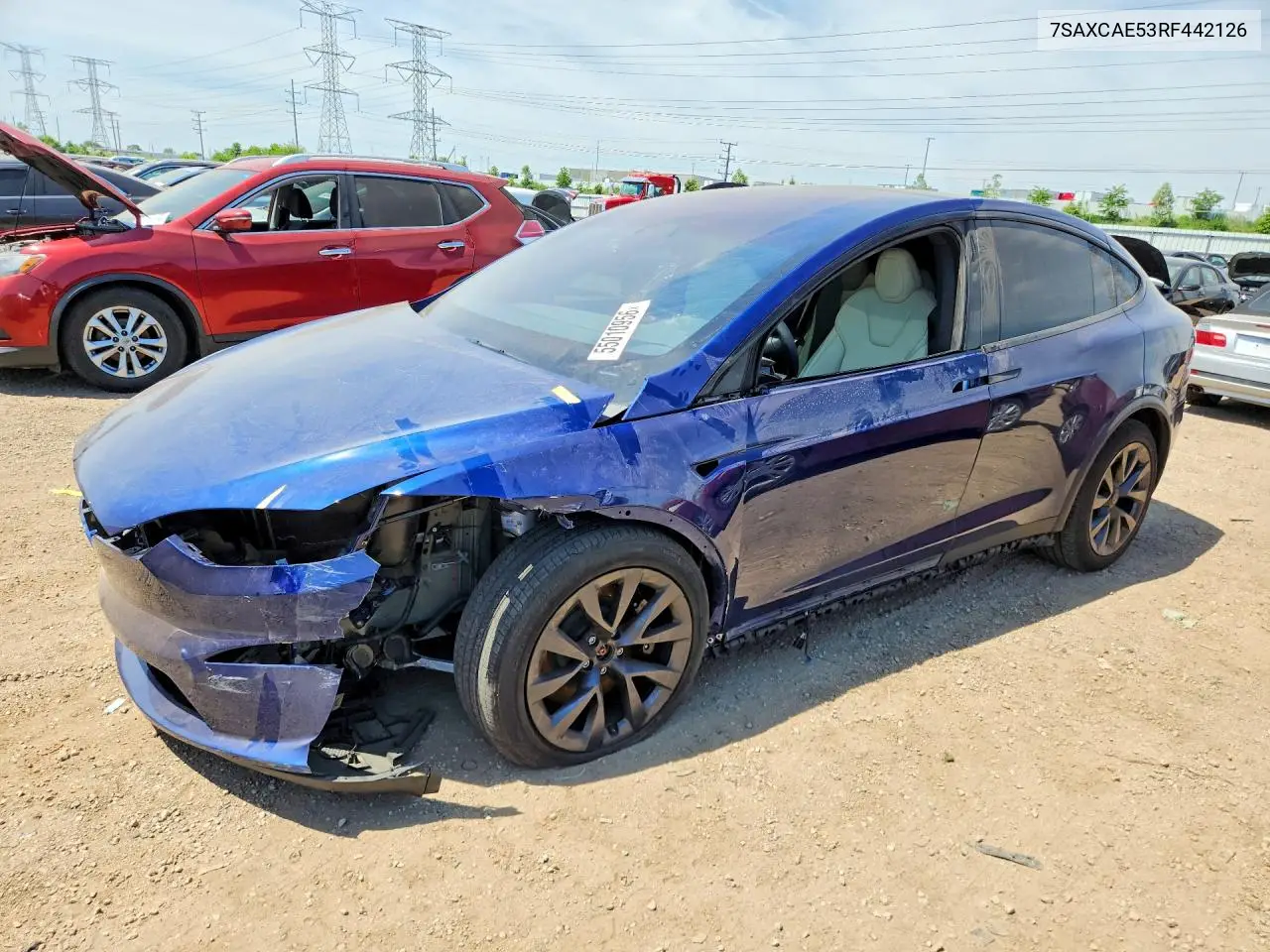 2024 Tesla Model X VIN: 7SAXCAE53RF442126 Lot: 55010956