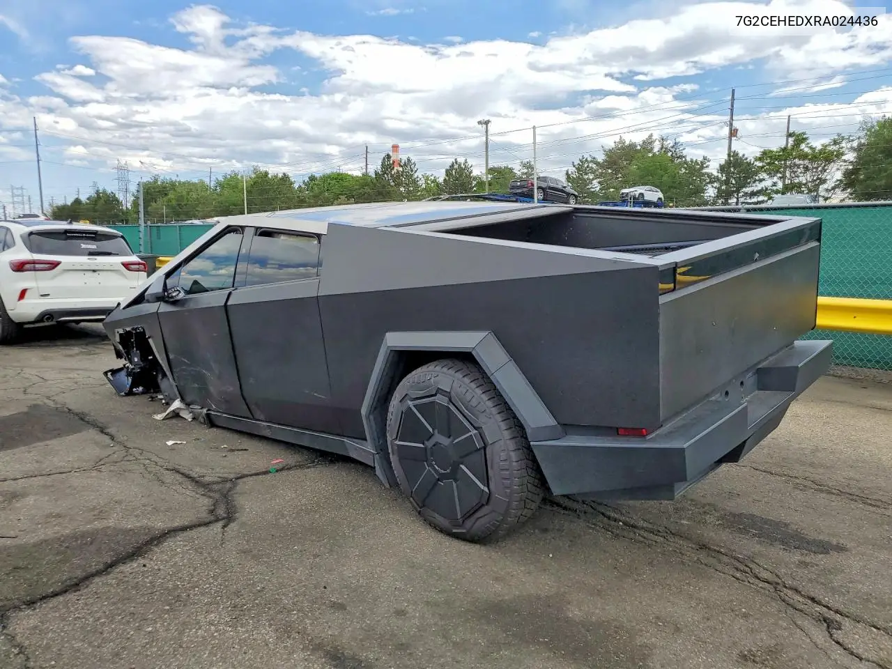 2024 Tesla Cybertruck VIN: 7G2CEHEDXRA024436 Lot: 56346836