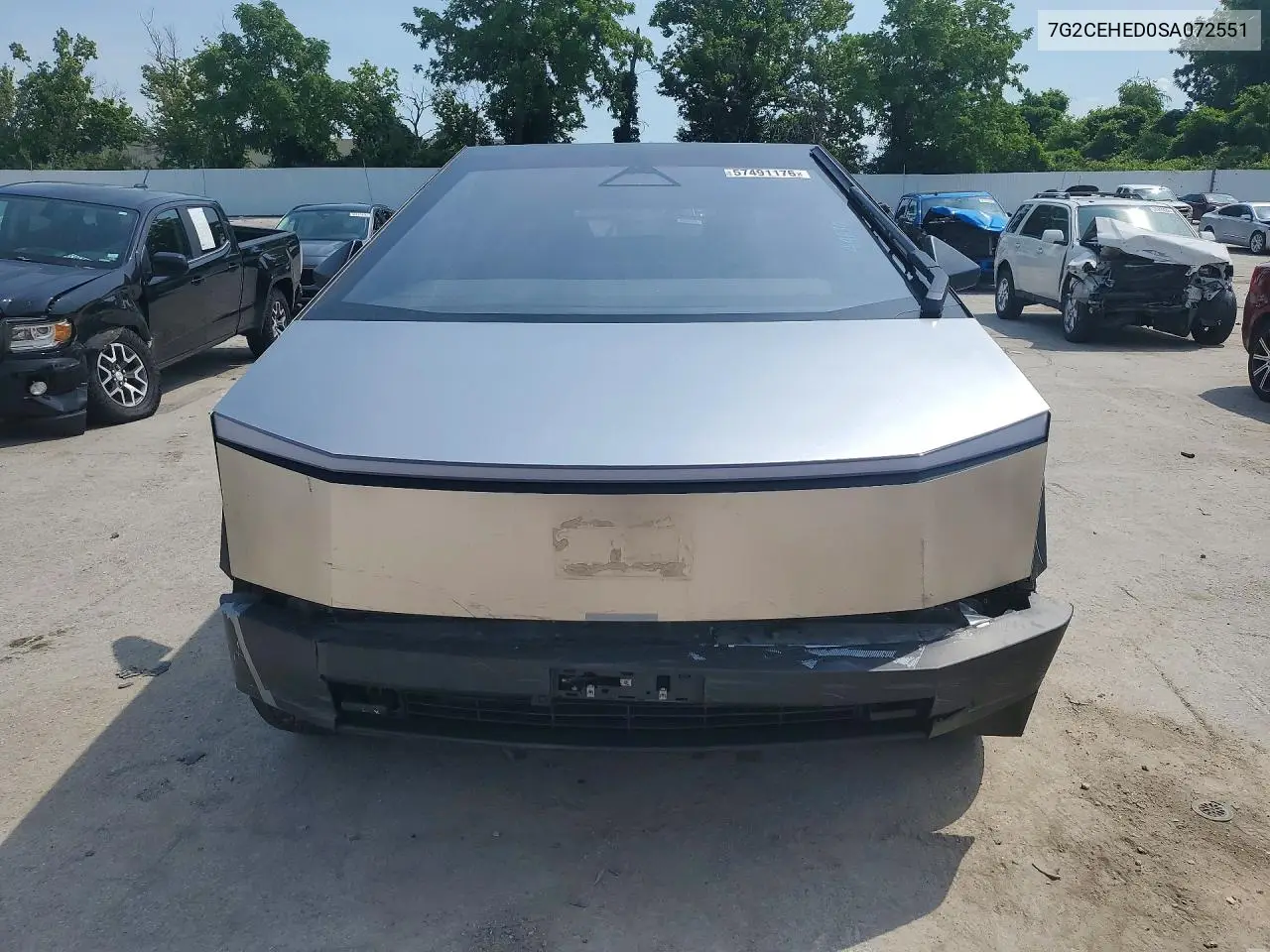 2025 Tesla Cybertruck VIN: 7G2CEHED0SA072551 Lot: 57491176