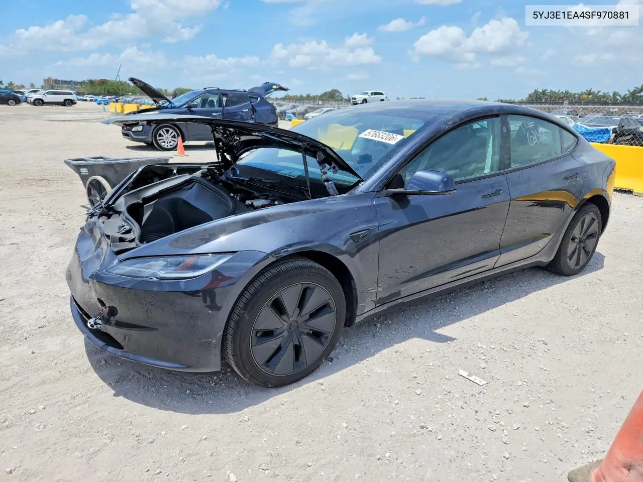 2025 Tesla Model 3 VIN: 5YJ3E1EA4SF970881 Lot: 57663206