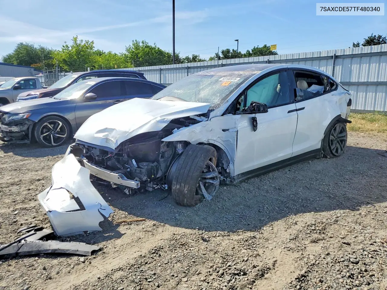 2026 Tesla Model X VIN: 7SAXCDE57TF480340 Lot: 53100976