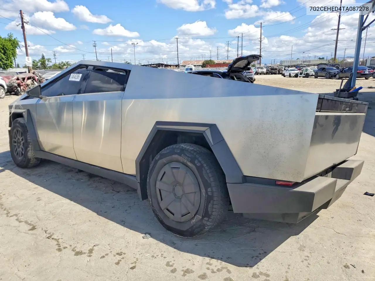 2026 Tesla Cybertruck VIN: 7G2CEHED4TA087278 Lot: 54646396