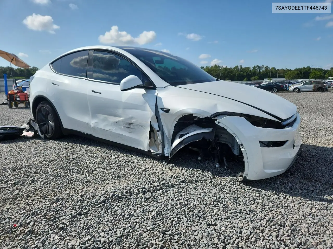 2026 Tesla Model Y VIN: 7SAYGDEE1TF446743 Lot: 58637246