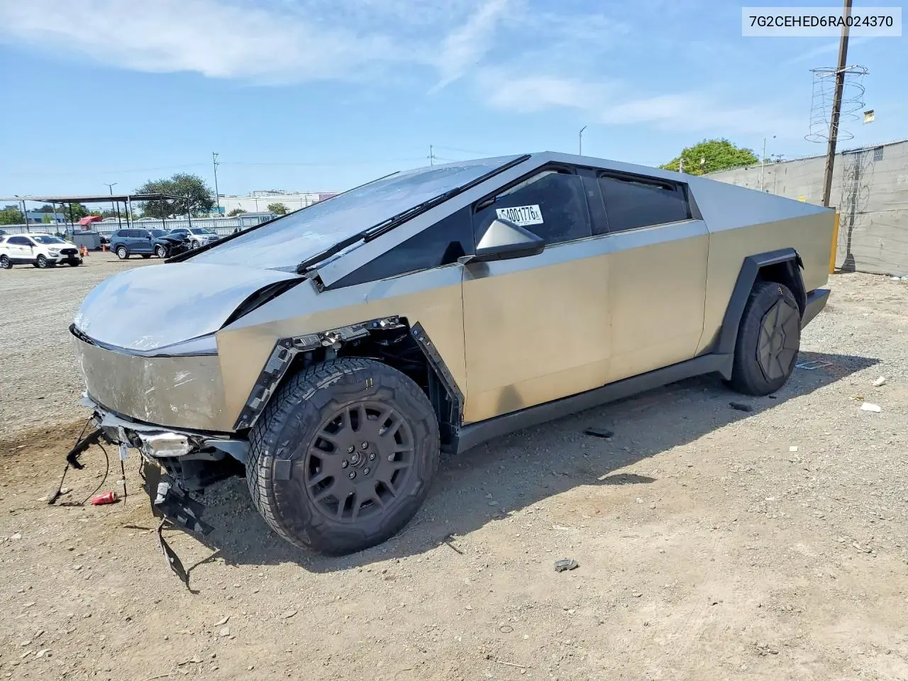 2024 Tesla Cybertruck VIN: 7G2CEHED6RA024370 Lot: 54001776