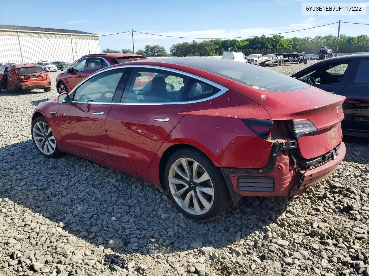2018 Tesla Model 3 VIN: 5YJ3E1EB7JF117222 Lot: 55420336