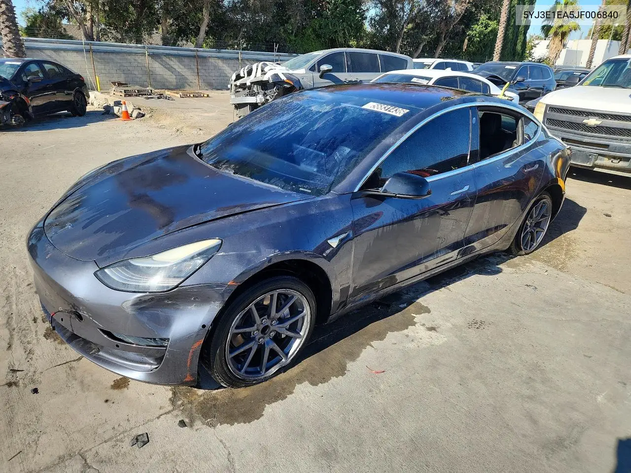 2018 Tesla Model 3 VIN: 5YJ3E1EA5JF006840 Lot: 56831436