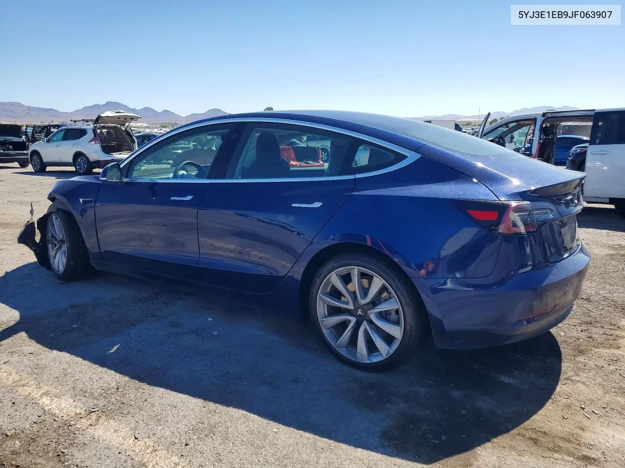 2018 Tesla Model 3 VIN: 5YJ3E1EB9JF063907 Lot: 59092156