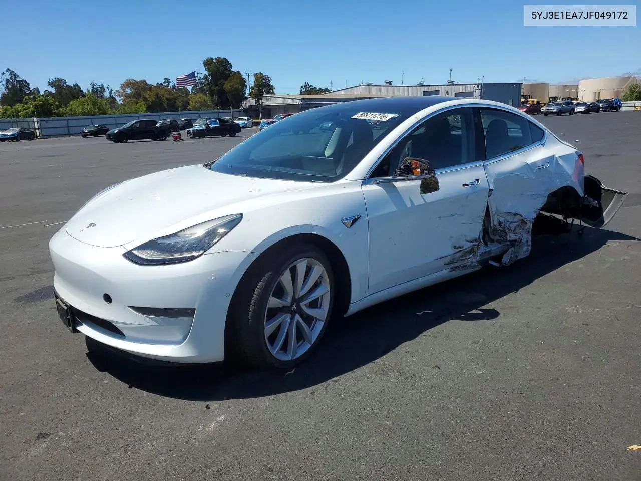 2018 Tesla Model 3 VIN: 5YJ3E1EA7JF049172 Lot: 59911236