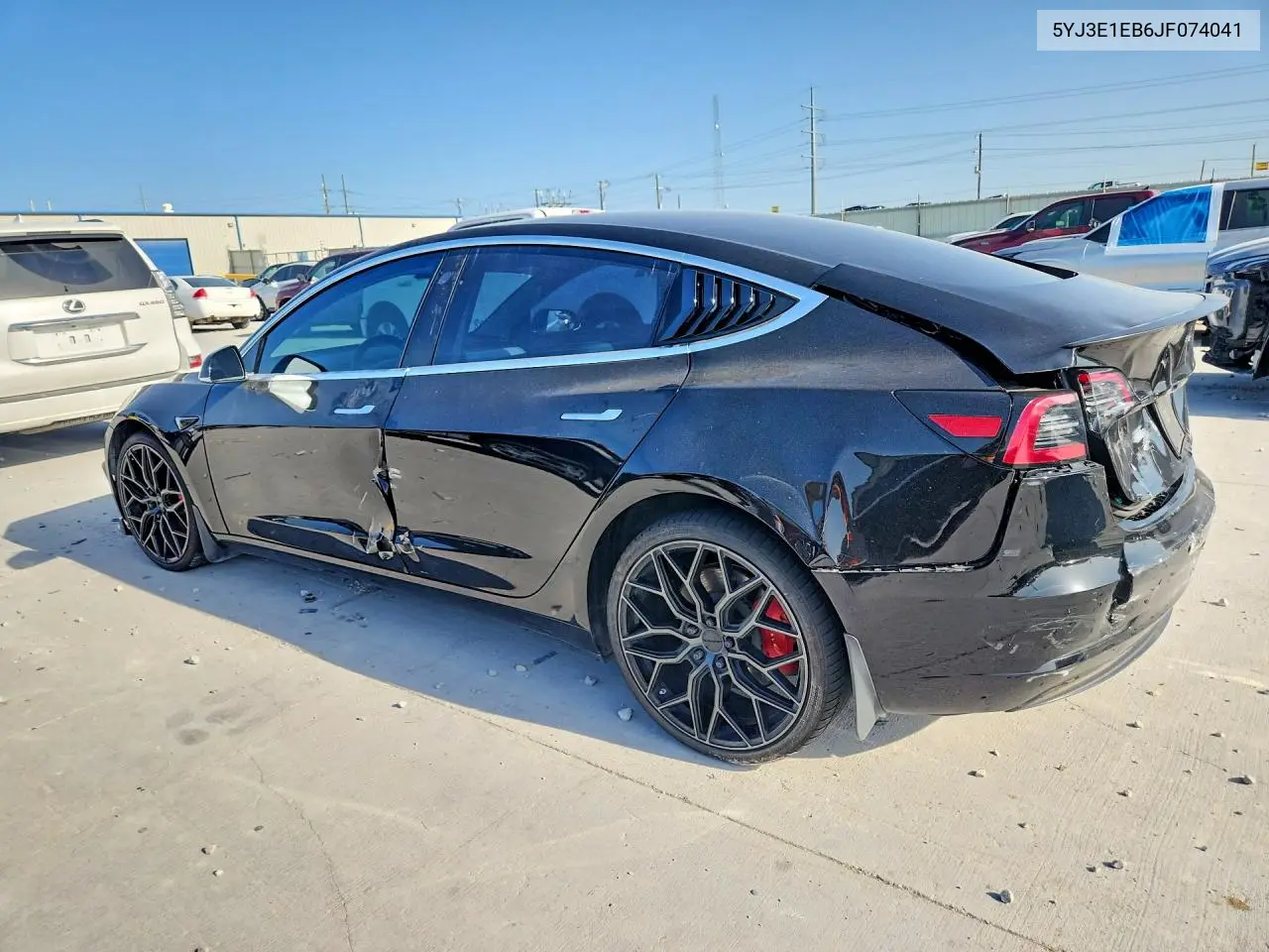 2018 Tesla Model 3 VIN: 5YJ3E1EB6JF074041 Lot: 61420806