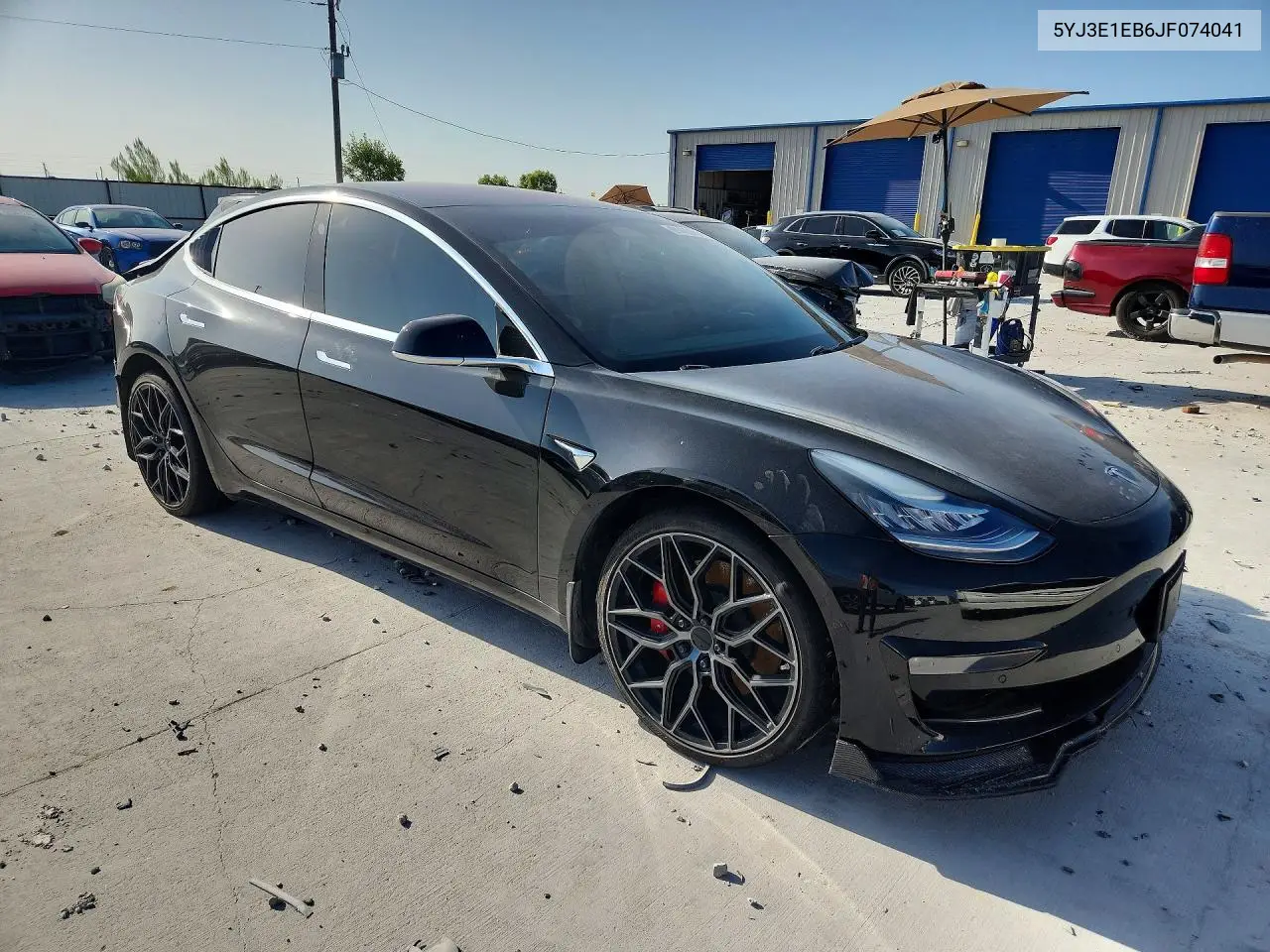2018 Tesla Model 3 VIN: 5YJ3E1EB6JF074041 Lot: 61420806