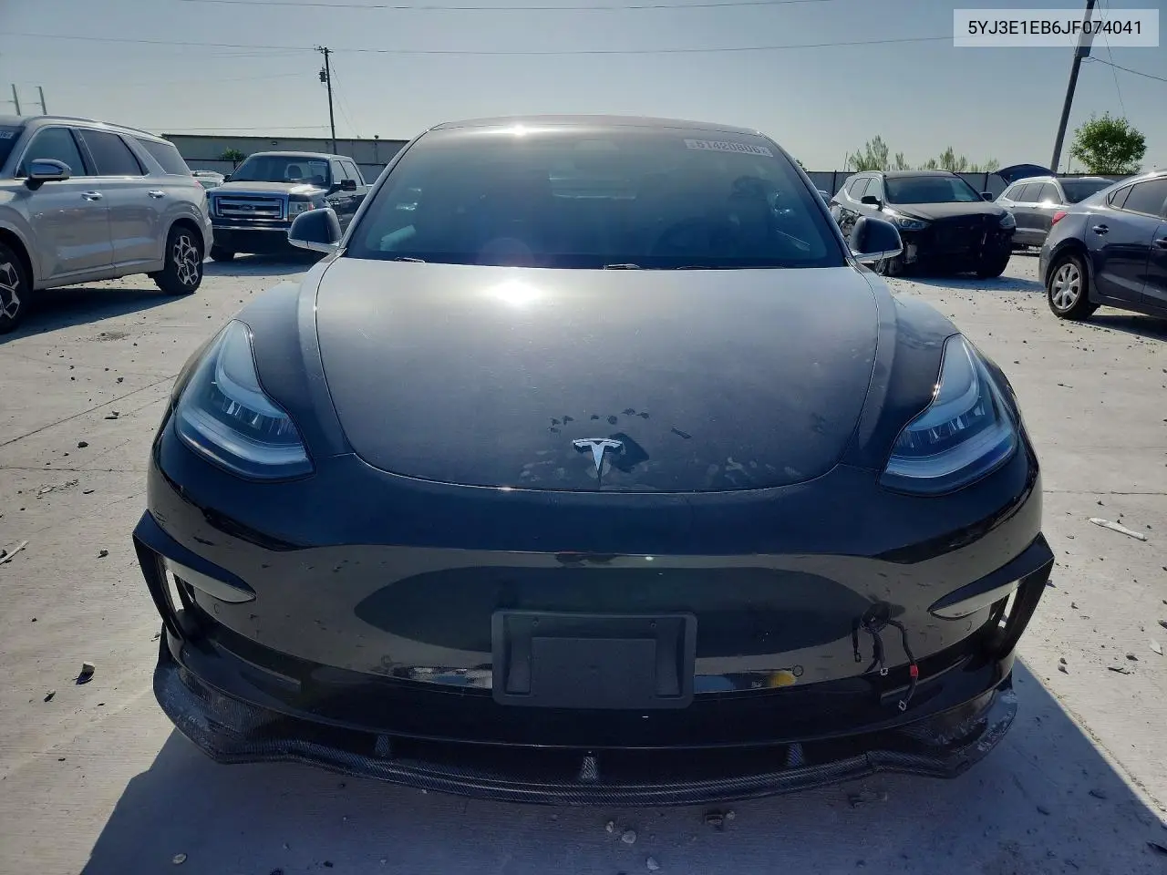 2018 Tesla Model 3 VIN: 5YJ3E1EB6JF074041 Lot: 61420806