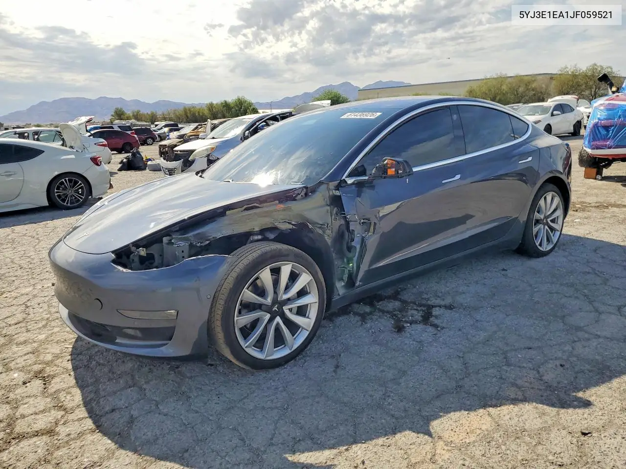 2018 Tesla Model 3 VIN: 5YJ3E1EA1JF059521 Lot: 61436926