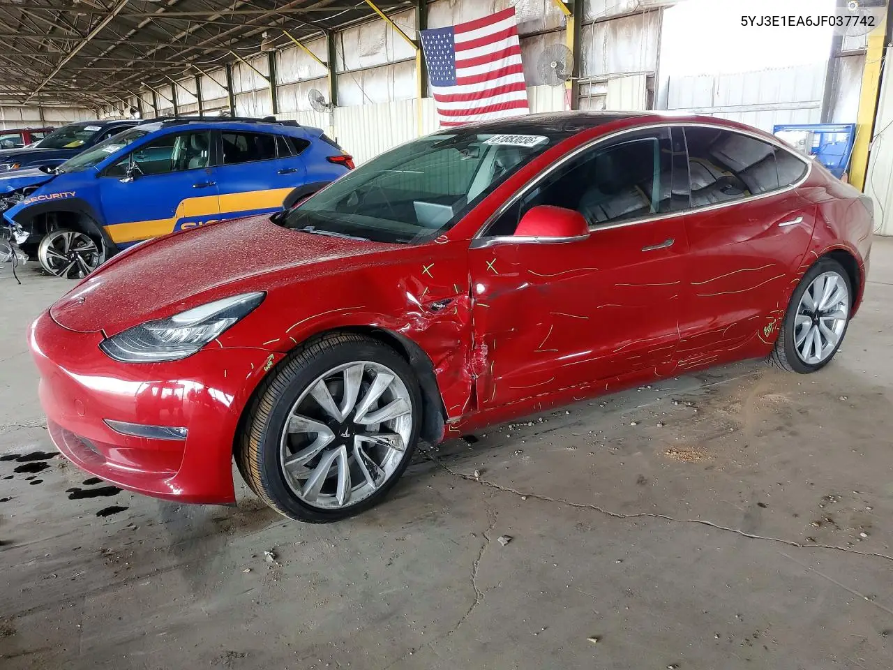 2018 Tesla Model 3 VIN: 5YJ3E1EA6JF037742 Lot: 61883036