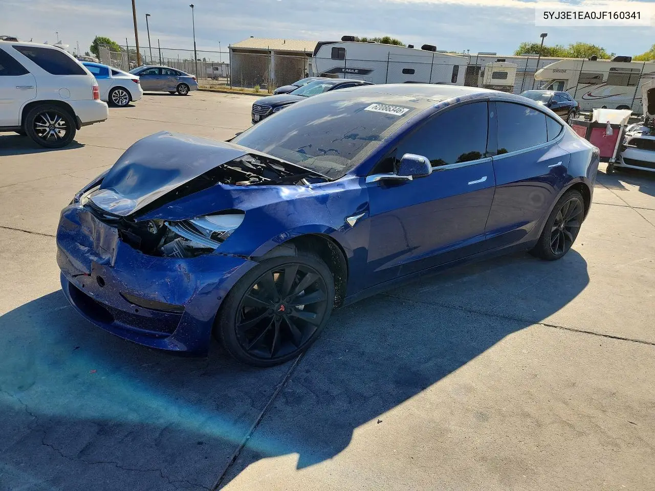 2018 Tesla Model 3 VIN: 5YJ3E1EA0JF160341 Lot: 62086346