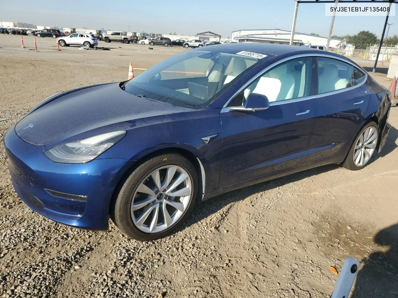 5YJ3E1EB1JF135408 2018 Tesla Model 3