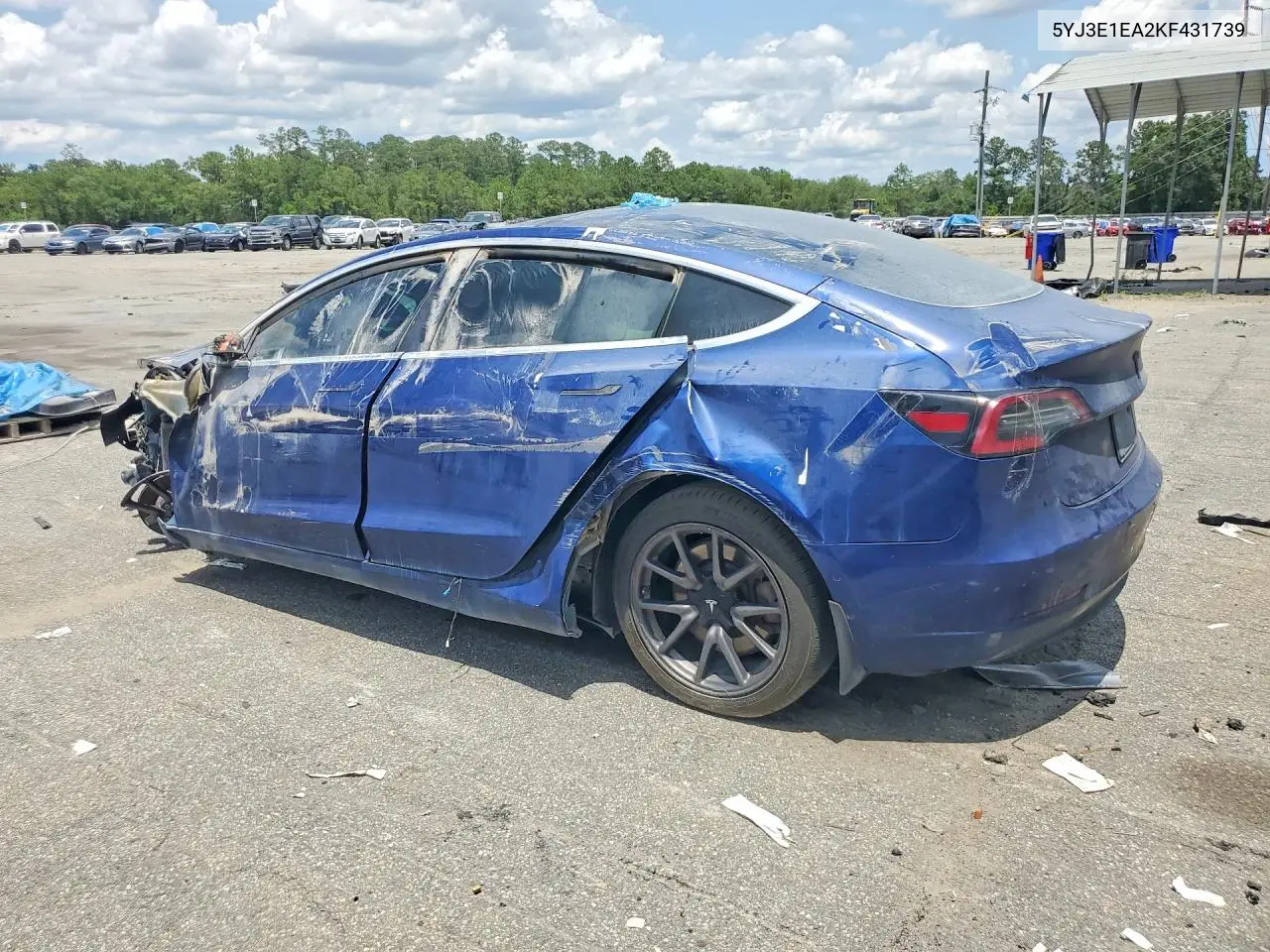 5YJ3E1EA2KF431739 2019 Tesla Model 3