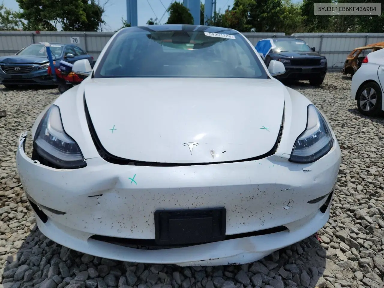 2019 Tesla Model 3 VIN: 5YJ3E1EB6KF436984 Lot: 59301286