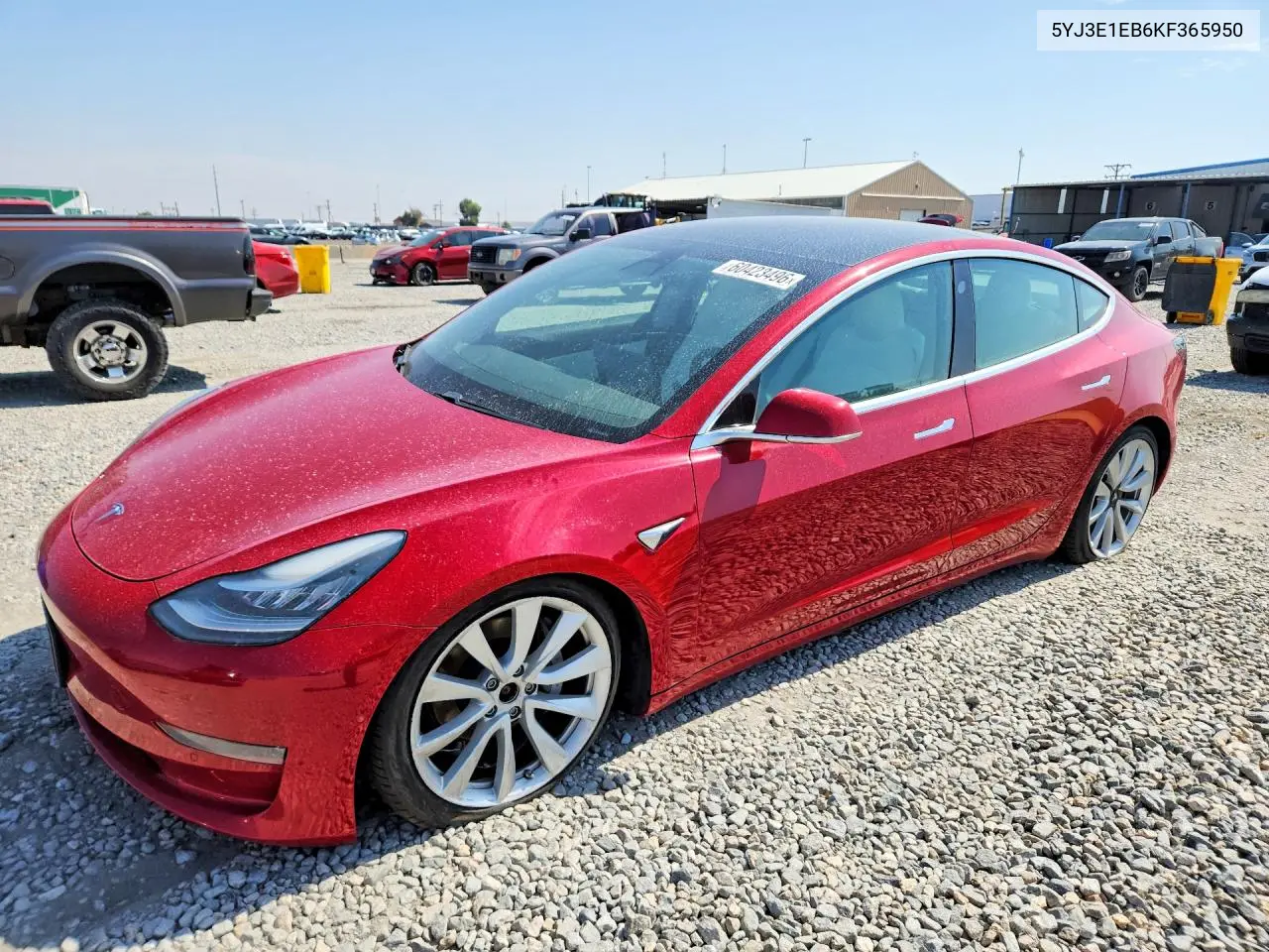 2019 Tesla Model 3 VIN: 5YJ3E1EB6KF365950 Lot: 60423496
