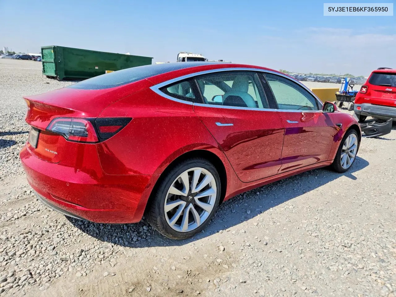 2019 Tesla Model 3 VIN: 5YJ3E1EB6KF365950 Lot: 60423496