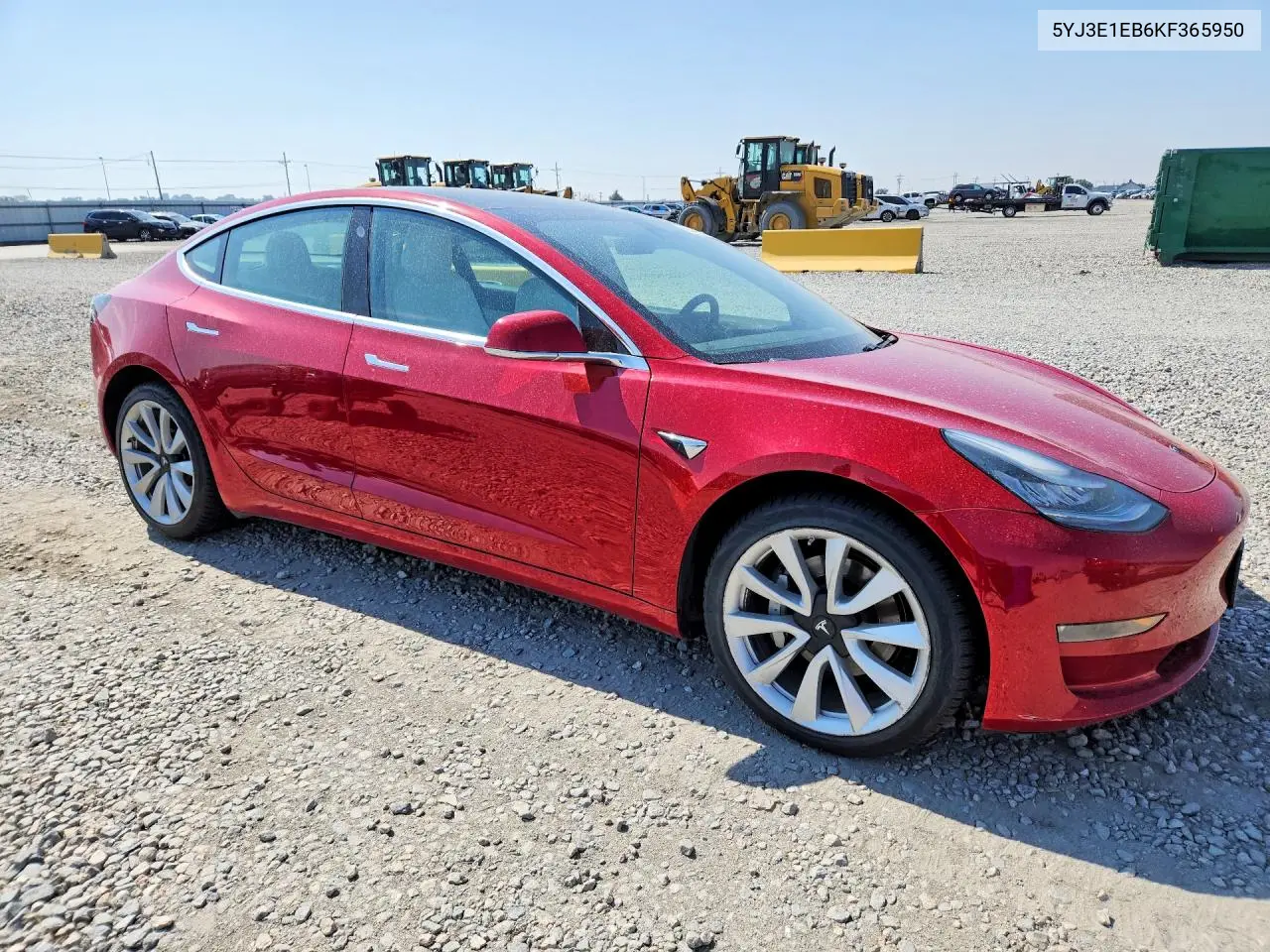 2019 Tesla Model 3 VIN: 5YJ3E1EB6KF365950 Lot: 60423496