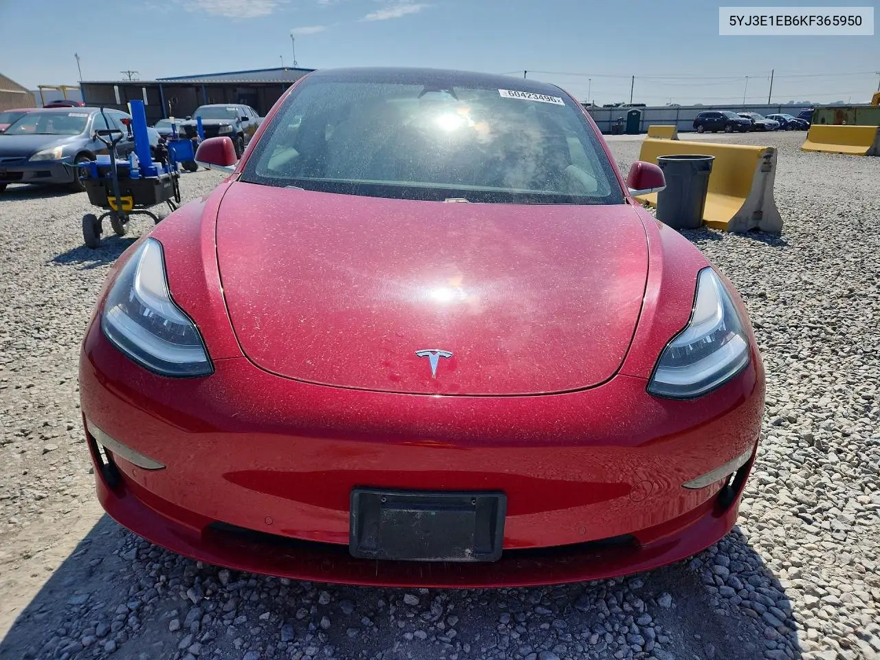 2019 Tesla Model 3 VIN: 5YJ3E1EB6KF365950 Lot: 60423496