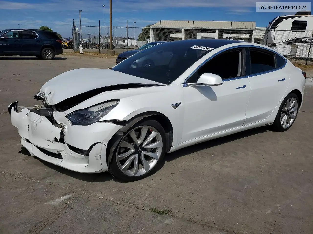 2019 Tesla Model 3 VIN: 5YJ3E1EA1KF446524 Lot: 60711496