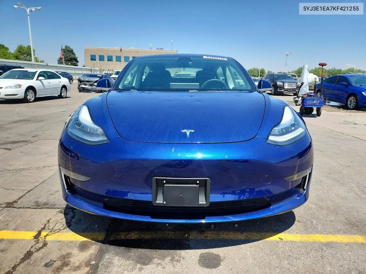 2019 Tesla Model 3 VIN: 5YJ3E1EA7KF421255 Lot: 61892416