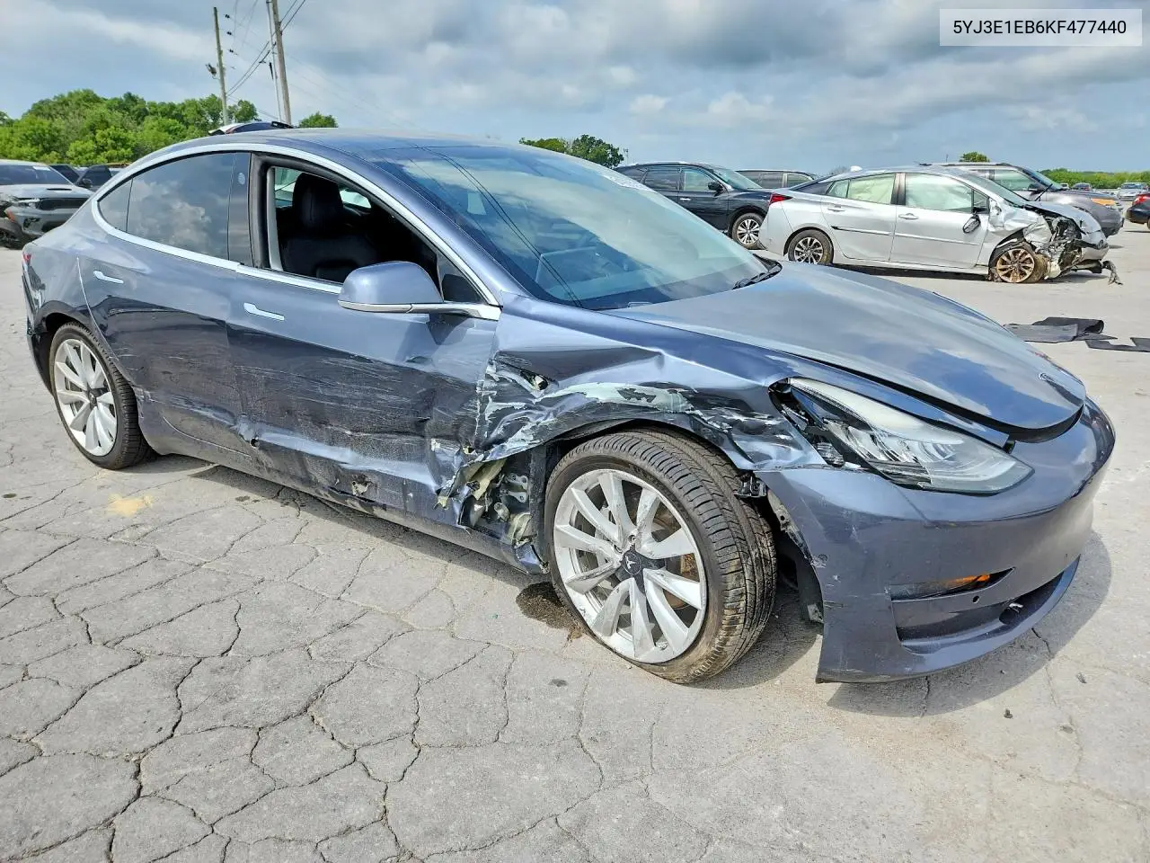 2019 Tesla Model 3 VIN: 5YJ3E1EB6KF477440 Lot: 61935316